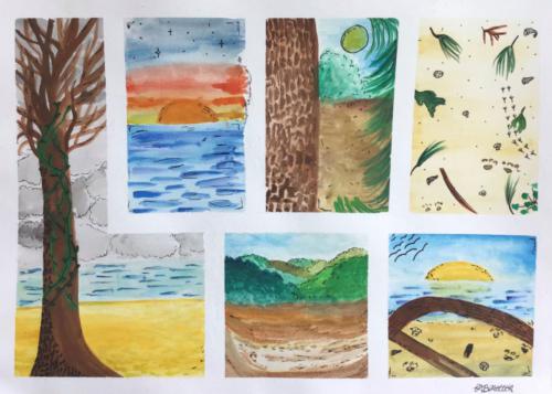 018-Perspectives and views of Lee Point-Watercolour and Photo by Caitlin Boulton