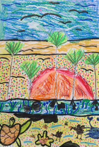 061 - Sunset at the beach by Ainsley Hart