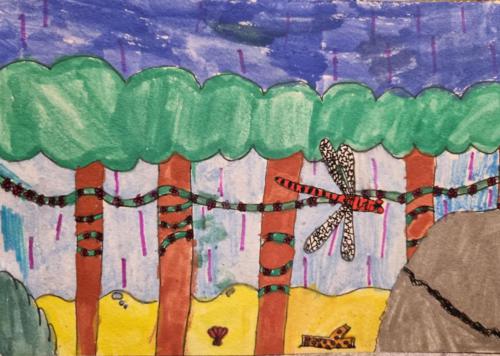 118 - Scarlet Percher by Ada Wood